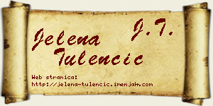 Jelena Tulenčić vizit kartica